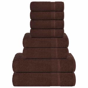 vidaXL 8-daļīgs dvieļu komplekts FROGN, brūns, 360 g/m&sup2;