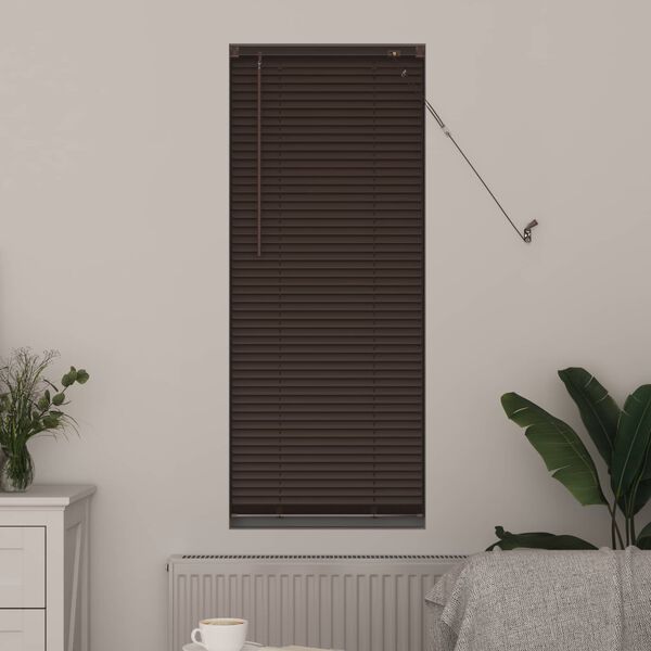 vidaXL Venēcijas žalūzija Tum&scaron;i brūna ar rakstu 150 x 50 cm PVC