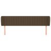 vidaXL galvgalis ar malām, 183x23x78/88 cm, tum&scaron;i brūns audums