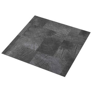 vidaXL Pa&scaron;līmējo&scaron;ie Grīdas Dēļi Koka Struktūra Pelēka 30,5 x 30,5 cm