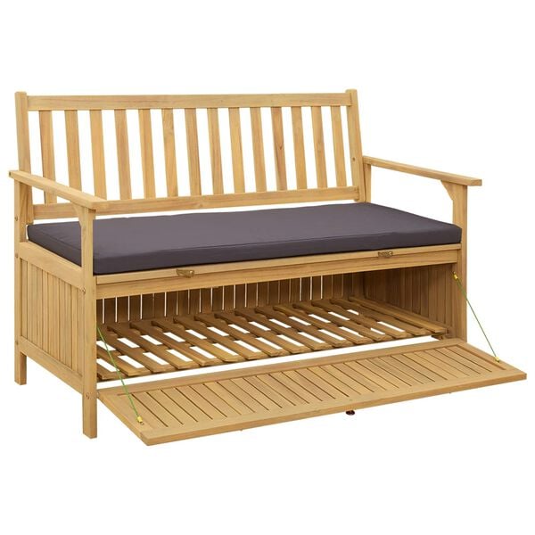 vidaXL Sols ar glabātuvi ar spilvenu ar uzglabā&scaron;anu ar durvīm