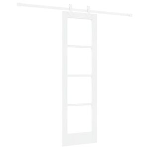 vidaXL Slīdo&scaron;ās durvis 61 x 198,5 cm Masīvkoks no priedes un stikls