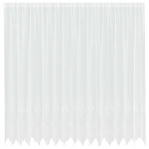 vidaXL Mežģīņu aizkars ar aizkariem Balts 200 x 400 cm Poliesters