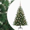 vidaXL Mākslīgā Ziemassvētku egle ar bumbiņu 150 cm 150 LED