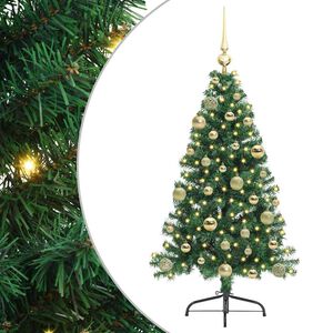 vidaXL Mākslīgais LED Ziemassvētku eglīte su 150 LED Zaļa 120 cm PVC