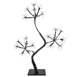 vidaXL S-veida LED Ziemassvētku egle 2 gab. Melns 18 x 18 x 45 cm