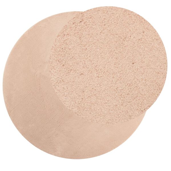 vidaXL paklājs HUARTE, īsa spalva, mīksts, mazgājams, sārts, &Oslash; 120 cm