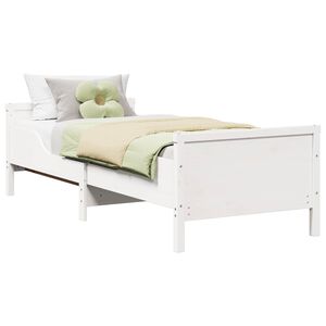 vidaXL Gultas rāmis Balts 80 x 200 cm Inženierijas koks