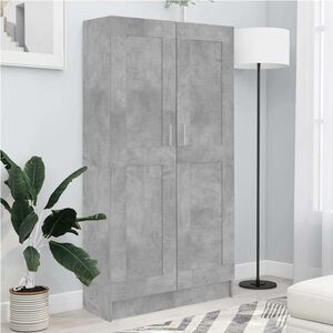 vidaXL grāmatu skapis betona pelēks 82,5x30,5x150 cm inženierijas koks