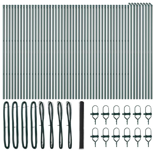 vidaXL Žoga āķis Pelēka 100 x 1,5 m (36 mm siets) Tērauds un PVC