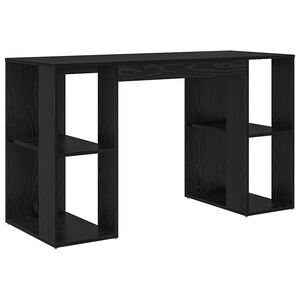 vidaXL Galds Melns ozolkoks Inženierijas koks 130 x 50.5 x 75 cm