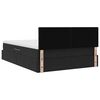 vidaXL Gulta ar uzglabā&scaron;anas vietu un LED Melna 140 x 200 cm Samts
