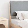 vidaXL Mīkstināts gultas galvgalis Gai&scaron;i pelēks 75 cm