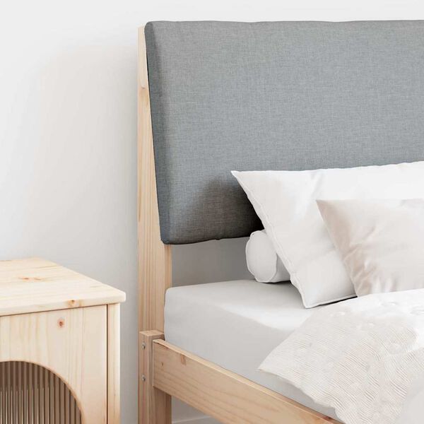 vidaXL Mīkstināts gultas galvgalis Gai&scaron;i pelēks 75 cm