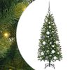 vidaXL Mākslīgā Ziemassvētku eglīte Zaļa 120 cm PE un PVC