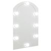 vidaXL spogulis ar LED gaismām, 60x40 cm, stikls, arkas forma