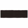vidaXL galda virsma, tum&scaron;i brūna, 140x40x(2-6) cm, ozola masīvkoks
