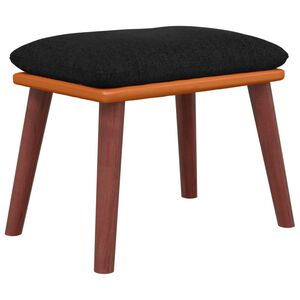 vidaXL kājsoliņ&scaron;, 45x29,5x35 cm, melns, audums un mākslīgā āda