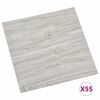 vidaXL Grīdas dēļi 55 pcs Gai&scaron;i pelēks 5,11 m&sup2; PVC