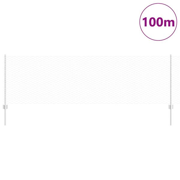 vidaXL Žogs ar stabu Sudraba 0,8 x 100 m Tērauds