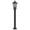 vidaXL āra zemes lampa, melnas, 80 cm, nerūsējo&scaron;s tērauds