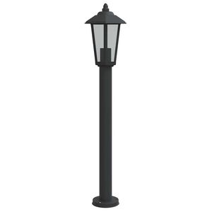 vidaXL āra zemes lampa, melnas, 80 cm, nerūsējo&scaron;s tērauds