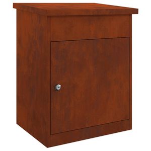 vidaXL Paku nodo&scaron;anas kaste Rūsa 47.5 x 38 x 59 cm Novecināts tērauds