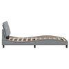 vidaXL gultas rāmis ar LED bez matrača, gai&scaron;i pelēks, 90x190cm, audums