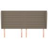 vidaXL galvgalis ar malām, 183x23x118/128 cm, pelēkbrūns audums