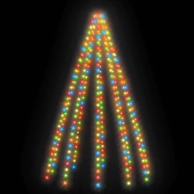 vidaXL Ziemassvētku lampiņas, 300 LED, 300 cm, krāsainas