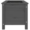 vidaXL dārza puķu kaste, pelēka, 82,5x40x39 cm, priedes masīvkoks