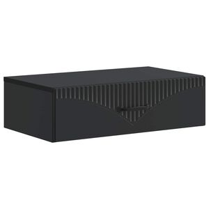 vidaXL Sienas montējamais sānu galds 59 x 34,5 x 17 cm Melns