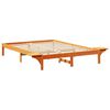 vidaXL Gultas rāmis Vaks brūns 140 x 200 cm Ciets priedes koks
