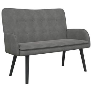 vidaXL Divvietīgs dīvāns Tum&scaron;i pelēks 115 x 61 x 87 cm Samts