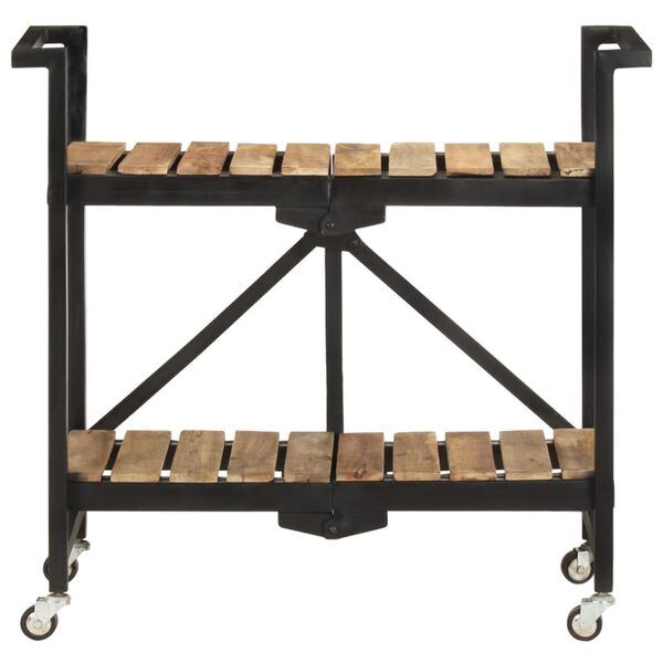 vidaXL virtuves ratiņi, 87x36x81 cm, mango masīvkoks