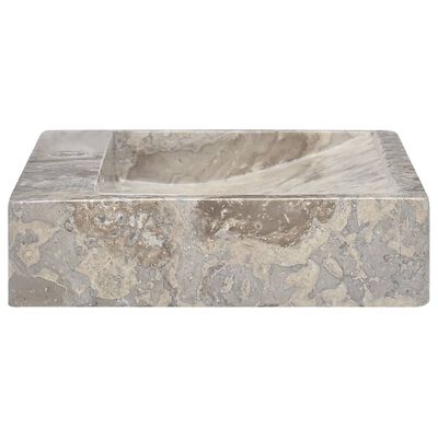 vidaXL izlietne, 58x39x10 cm, pelēks marmors