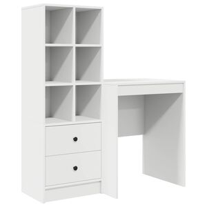 vidaXL Galds Balts 145,5 x 40 x 127 cm 2 gab.
