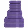 vidaXL 8-daļīgs dvieļu komplekts FROGN, violets, 360 g/m&sup2;
