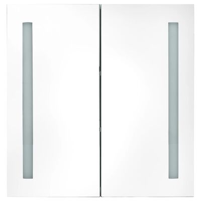 vidaXL vannasistabas skapītis ar spoguli un LED, 60x14x62 cm