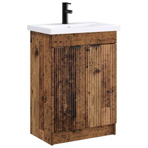 vidaXL Vannas istabas mēbeļu komplekts Vecs koks 56 x 37,5 x 81 cm