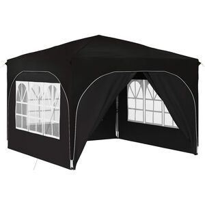 vidaXL Pop-up svinību teltis 290 x 290 x 245 cm Melns