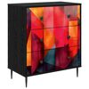 vidaXL Drīzā rokas HEESCH Krāsu bloku drukāts 66 x 36,5 x 76 cm