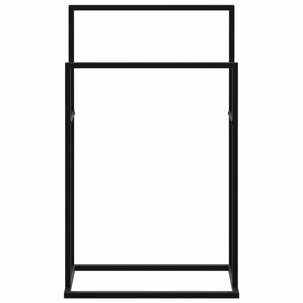 vidaXL dvieļu statīvs, melns, 48x24x78,5 cm, dzelzs