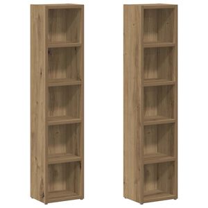 vidaXL CD plaukti 2 gab. koka krāsa 21x16x93,5 cm inženierijas koks