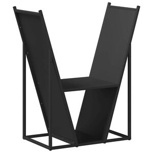 vidaXL Malkas plaukts, melns, 69,5x35x81 cm, auksti velmēts tērauds
