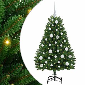 vidaXL Mākslīgā Ziemassvētku eglīte 120 cm 150 LED Silti balts Zaļa