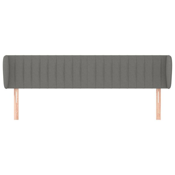 vidaXL galvgalis ar malām, 203x23x78/88 cm, tum&scaron;i pelēks audums