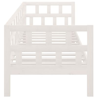 vidaXL dīvāngulta, balta, priedes masīvkoks, 80x200 cm