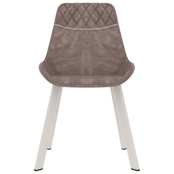 vidaXL virtuves krēsli, 2 gab., brūni, mākslīgā āda