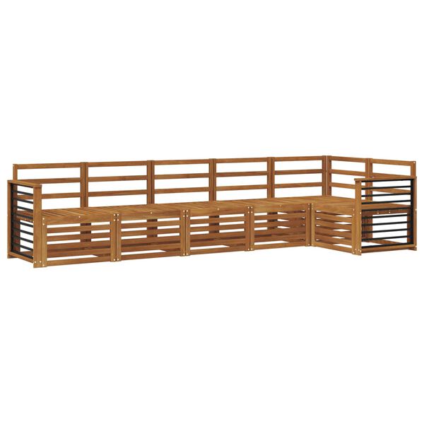 vidaXL Dīvāna komplekti 6 pcs Dabiska Cietā akācijas koks